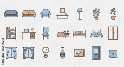 Collection of various furniture and home decor items.