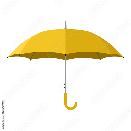 Yellow open umbrella for rain protection