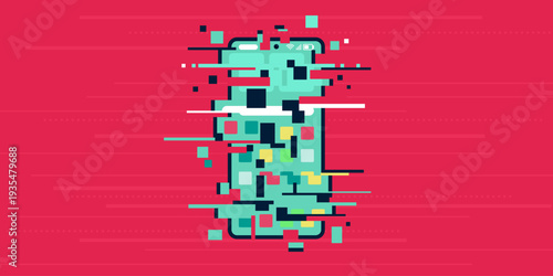 Corrupted data and shattered smartphone