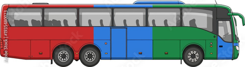 Long distance tour coach for intercity travel