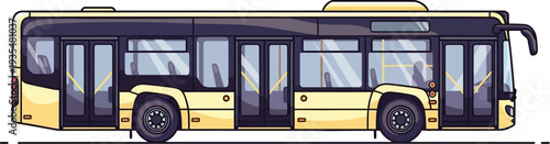 Modern urban transit bus for public transportation