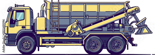 Modern waste management truck for urban sanitation