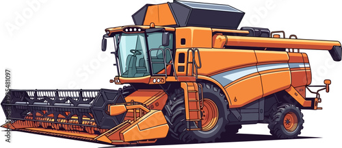 Modern combine harvester machine for grain production