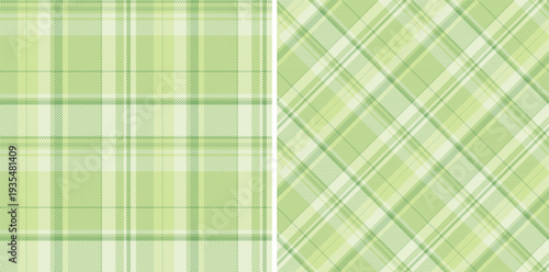Seamless background plaid of tartan textile pattern with a texture check fabric vector. Set in cream colors for creative uses of ornamental silk tape.