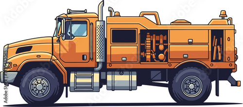 Specialized utility service truck for industrial maintenance