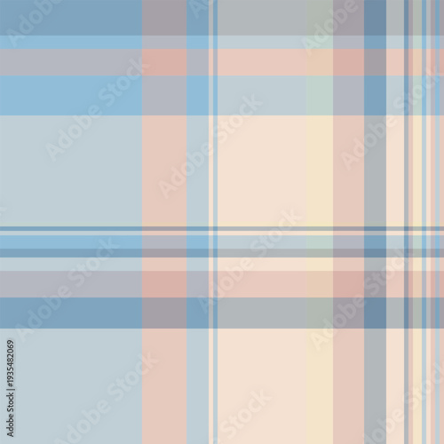 Nobility check fabric texture, pastel background tartan textile. Tone pattern vector plaid seamless in light and cyan colors.