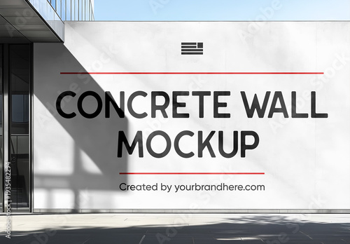 Front View Concrete Wall Mockup
