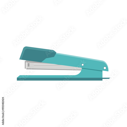 Office stapler flat vector illustration isolated on white background