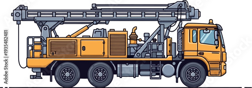 Truck mounted drilling rig for water well exploration