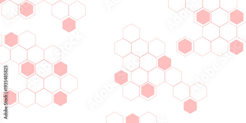 abstract geometric red texture background red hexagon 3D background texture. 3d rendering illustration. Clear pattern abstract background hexagon .Futuristic abstract banner.	