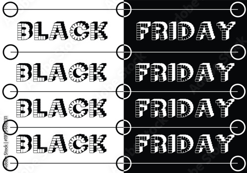 Vector typography design poster for black friday sale intended for advertising purposes.