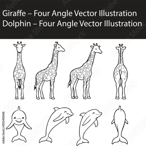 A hand-drawn vector illustration of a wild giraffe sketch featuring a long neck in a safari nature art design for wildlife and zoo animal themes