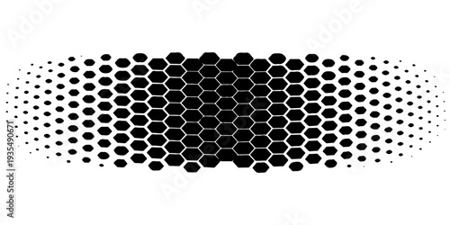 A seamless black metallic mesh texture featuring a circular grid pattern and abstract chrome honeycomb dots creates a modern steel backdrop for industrial vector wallpaper design