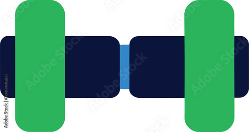 Fitness Dumbbell Icon for Gym Workout and Strength Training Representing a Healthy Lifestyle and Bodybuilding, Flat Minimalist Vector Illustration Isolated On Transparent Background Background.