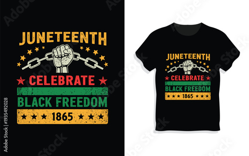 Creative Juneteenth National Independence Day T-Shirt Design Bundle.