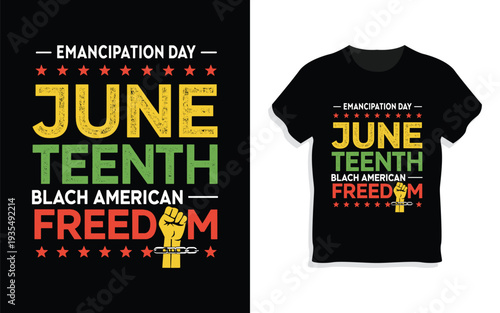 Creative Juneteenth National Independence Day T-Shirt Design Bundle.