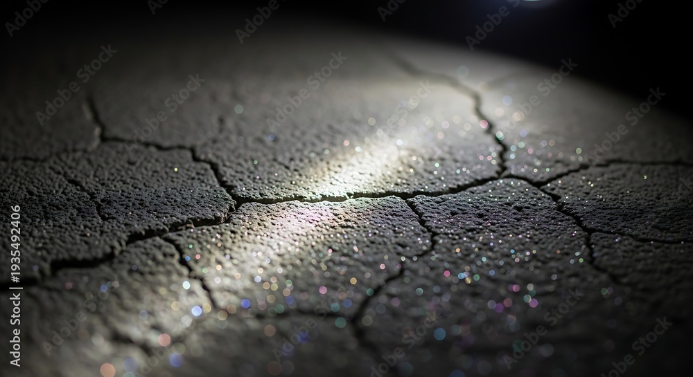 Obraz premium Cracked surface detail with light