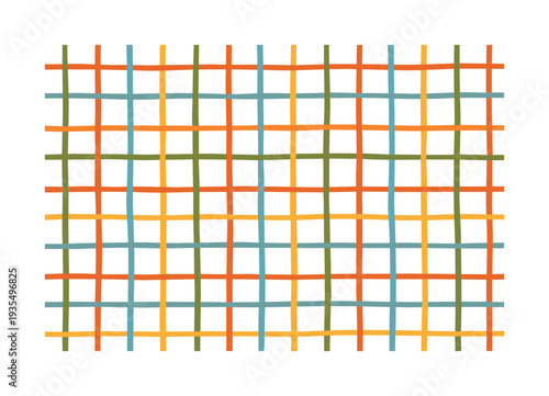 playful uneven line grid seamless pattern, repeating pattern, surface design, textile print, slightly