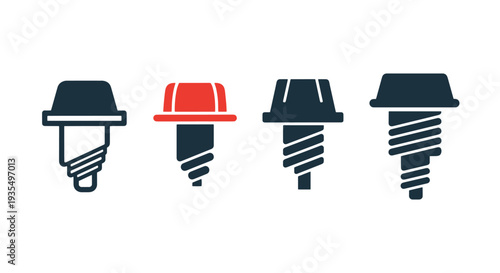 Bolt Line art vector set clean creative tone