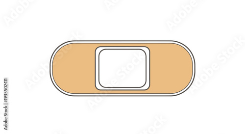 Beige Adhesive Bandage with White Center.