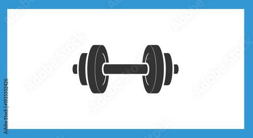 Black Dumbbell Weightlifting Equipment Fitness.