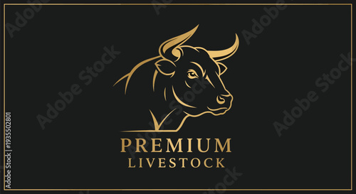 Premium Livestock Bull Head Logo Design.