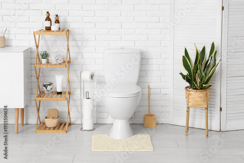 Interior of restroom with t...