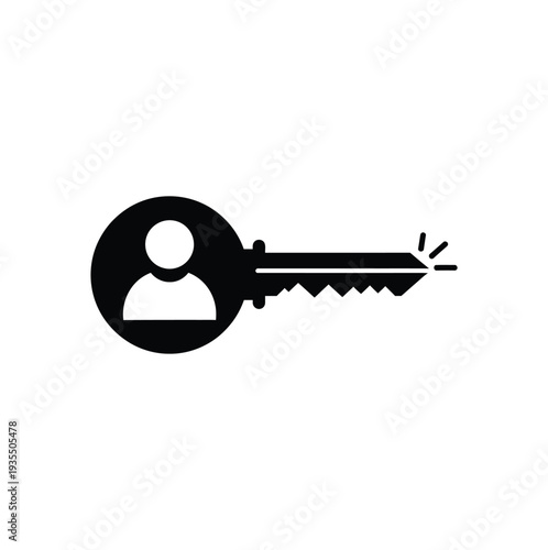 A person icon on a key ring unlocking access to secure areas