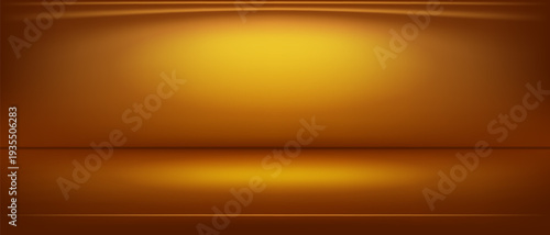 Golden studio background, Abstract 3d limbo bg, Gold room studio gradient with shadows and highlights, Empty stage podium for presentation