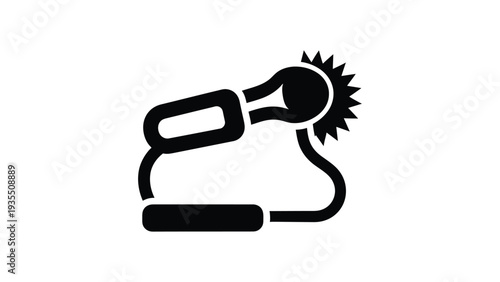 Butter cutting wire icon. Black silhouette of a manual slicing tool designed for cutting even portions of butter or soft cheese.