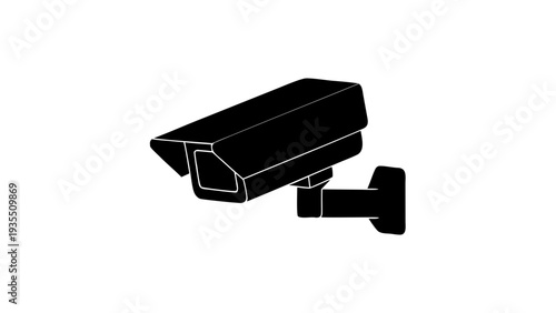 Low poly security camera mounted on ceiling with crisp design and clean lines