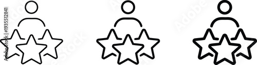 Three decorative ornaments with star and circle designs hanging side by side