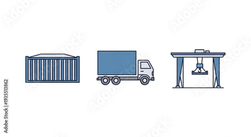 Shipping Container Truck Crane Equipment.