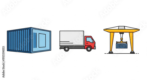 Shipping Container Truck Crane Equipment.