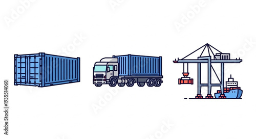 Shipping Container Truck Crane Equipment.