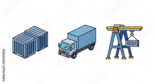 Shipping Container Truck Crane Equipment.