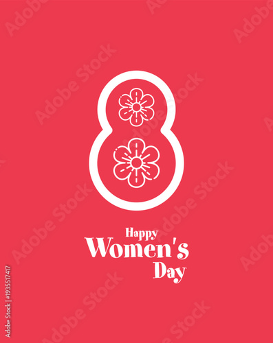 Creative design celebrating International Women’s Day on March 8. Concept representing women empowerment, equality, respect, appreciation, and recognition of women’s achievements around the world.