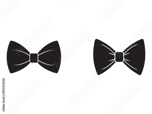Black bow tie icons for formal wear accessories  bowties  neckties