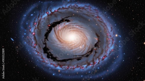 Spiral Galaxy Rotation in Outer Space.