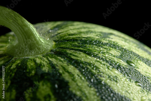 Fresh Watermelon With Water Droplets Close-up