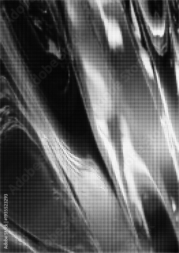 Large vector halftone abstract texture with a transparent background