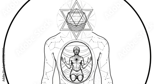 Sacred Geometry Human Body Chakra Meditation Spiritual Energy
