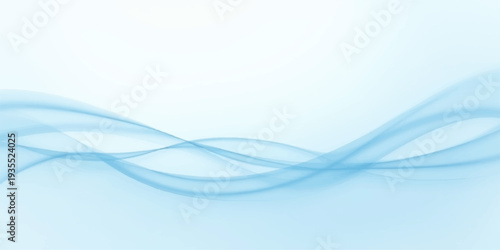 Abstract blue wave design with futuristic flowing lines and light curves creates a stylish vector backdrop pattern for a modern web banner illustration