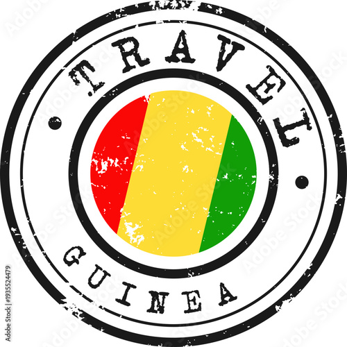 Guinea Travel Grunge Stamp