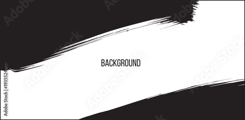 Black and white abstract art with text overlay