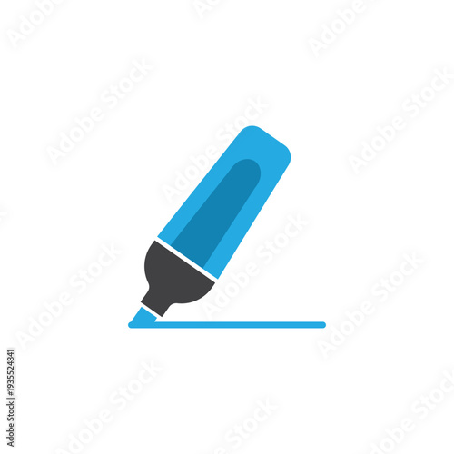 simple blue highlighter design vector