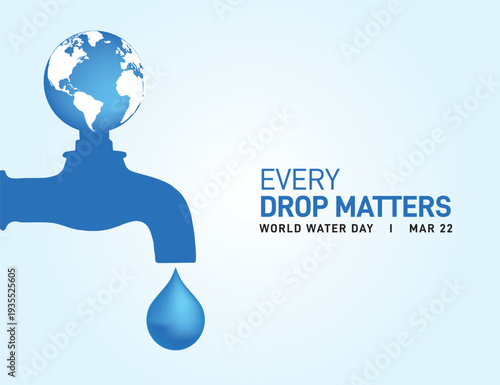 World Water Day Concept. Water and gender. Saving water and world environmental protection concept- Environment day and earth day.