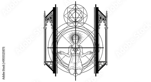 Sacred Geometry and Human Figure Emblem