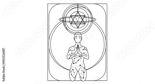 Spiritual Meditation, Yoga Pose, Sacred Geometry, Inner Peace, Energy Flow