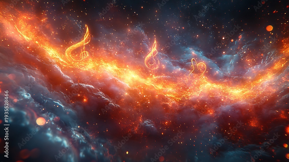Obraz premium Abstract fire nebula background design